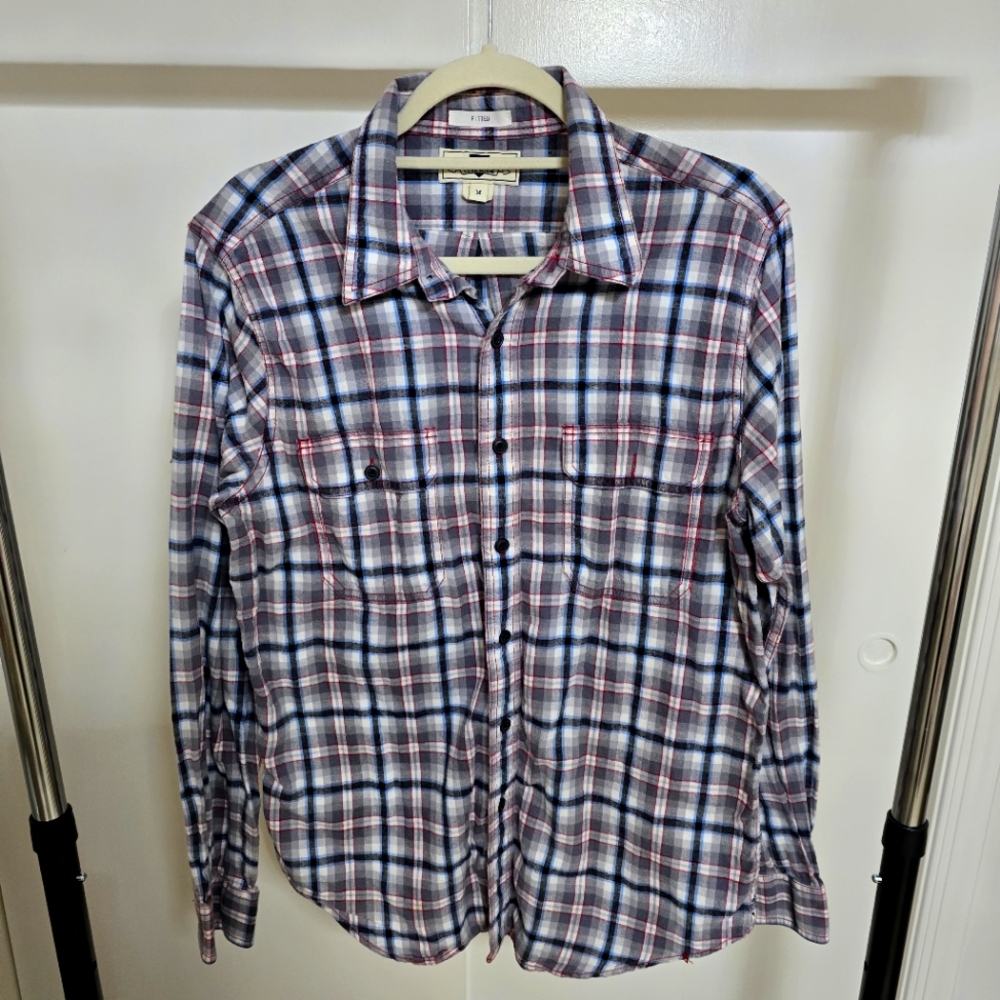 Club Room Purple Casual Button Down Shirt